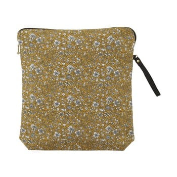 Portfard din bumbac a simple mess bodo golden yellow, 30 x 32 cm