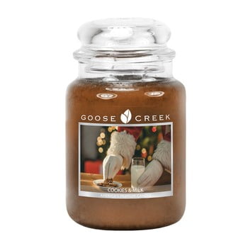 Lumânare parfumată în recipient de sticlă Goose Creek Cookies and Milk, 150 ore de ardere