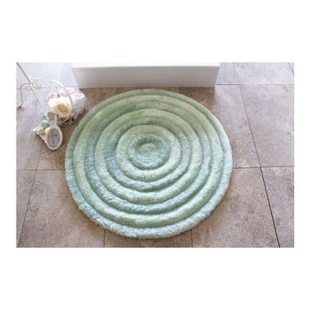 Covoraș de baie confetti bathmats ecru, Ø 90 cm, albastru deschis