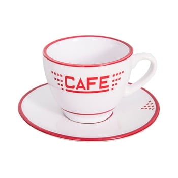 Ceașcă din ceramică antic line cafe, alb