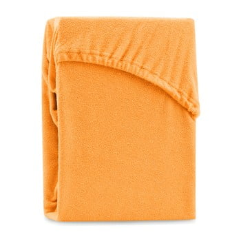 Cearșaf elastic pentru pat dublu ameliahome ruby orange, 220-240 x 220 cm, portocaliu