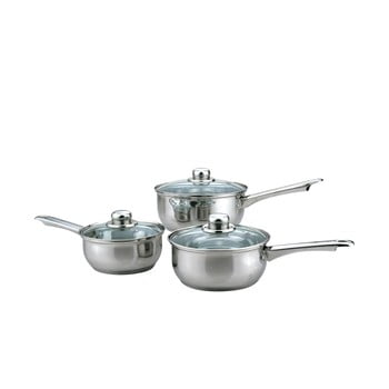 Set 3 cratițe cu capac pentru inducție sabichi pan induction