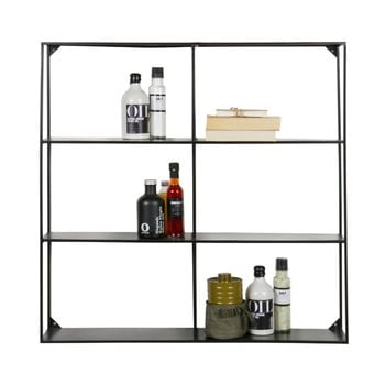 Raft de perete woood meert wood, negru