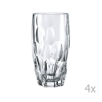 Set de 4 pahare înalte din cristal sphere, 385 ml