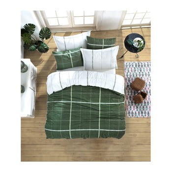 Lenjerie de pat din bumbac ranforce pentru pat de 1 persoană mijolnir maya green, 140 x 200 cm