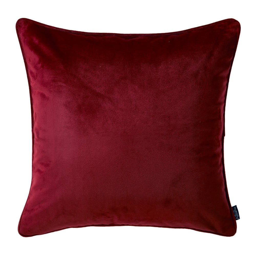 Tmavě červený povlak na polštář Apolena Velvet, 45 x 45 cm
