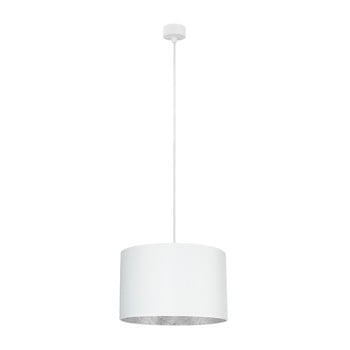 Lustră cu interiorul argintiu sotto luce mika, ∅ 36 cm, alb
