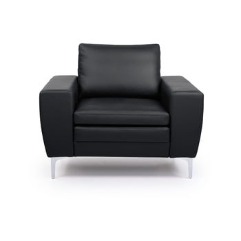 Fotoliu din piele softnord twigo, negru