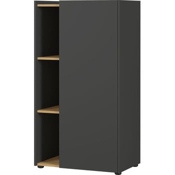 Dulap germania austin, înălțime 115 cm, negru - maro