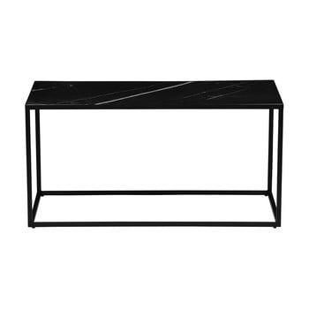 Masă auxiliară cu blat în decor de marmură vtwonen, 90 x 45 cm, negru