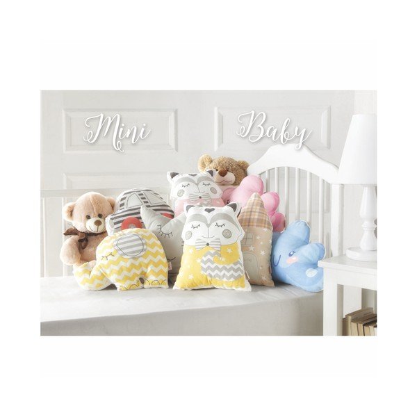 Šedý dětský polštářek s příměsí bavlny Apolena Pillow Toy Star, 35 x 35 cm