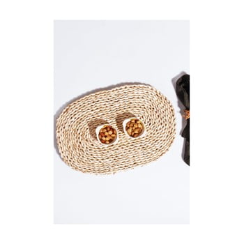 Suport oval din bambus pentru farfurii, 30 x 44 cm