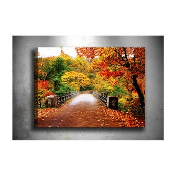 Tablou tablo center autumn bridge, 70 x 50 cm