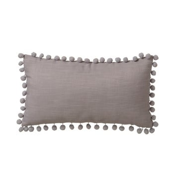 Pernă unimasa pompon, 50 x 30 cm, gri