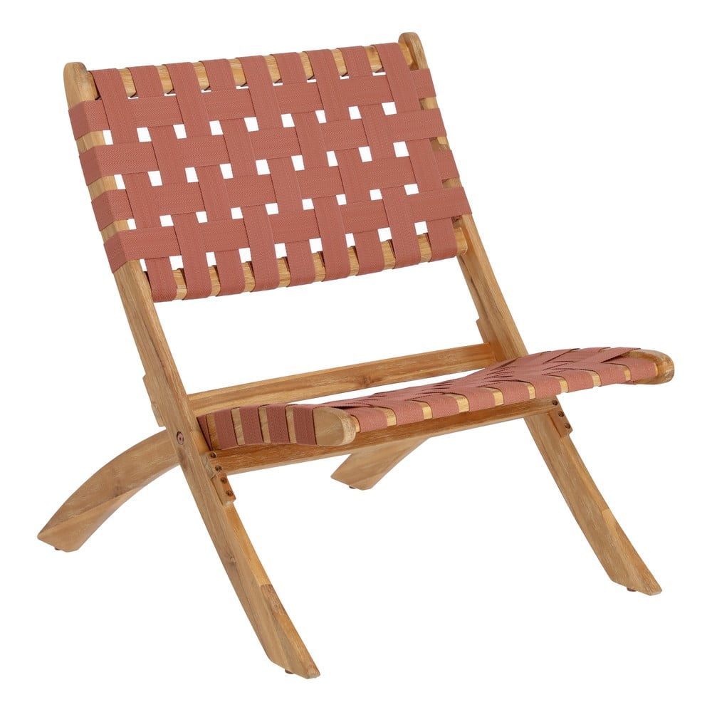 Zahradní skládací židle v barvě terakota z akáciového dřeva Kave Home Chabeli