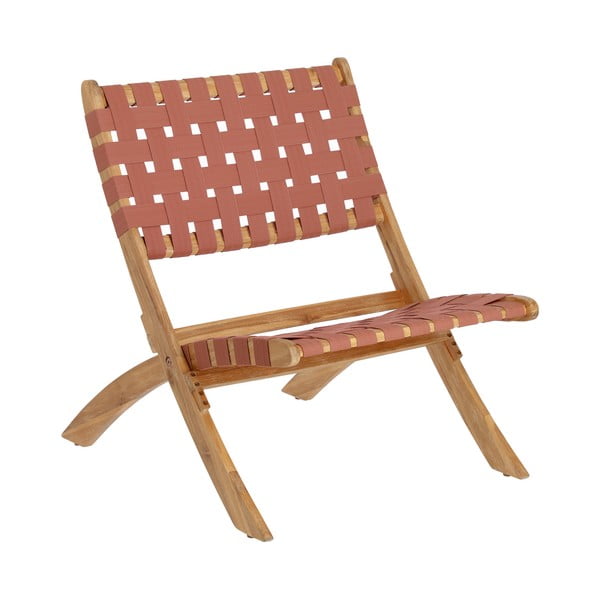 Zahradní skládací židle v barvě terakota z akáciového dřeva Kave Home Chabeli