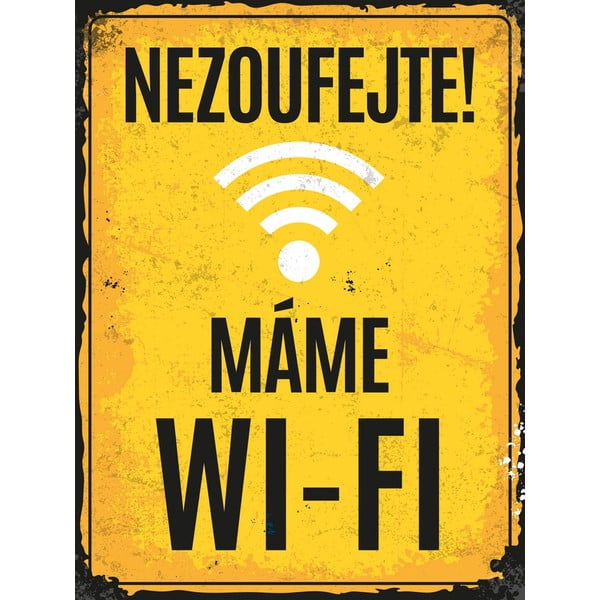 Nástěnná dekorativní cedule Postershop Wi-Fi