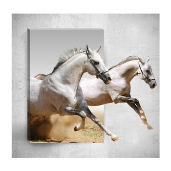 Tablou de perete 3D Mosticx Horses, 40 x 60 cm