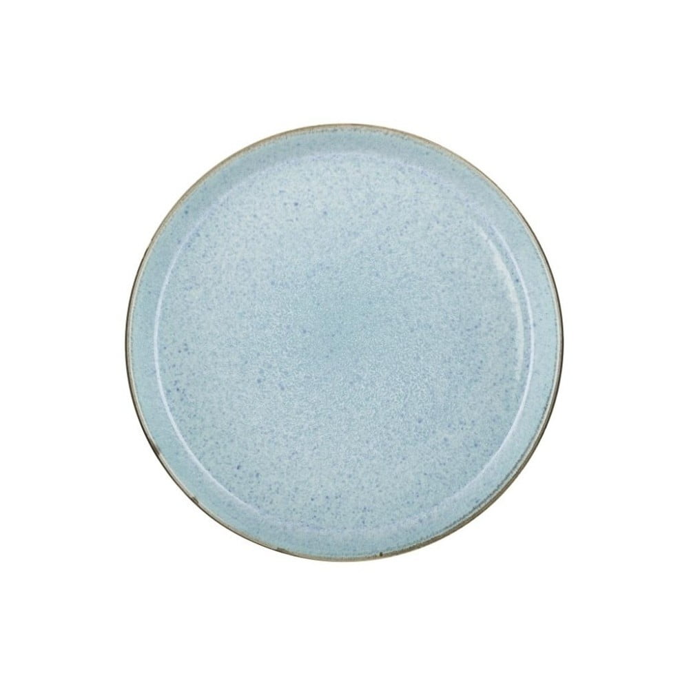 Bledě modrý kameninový mělký talíř Bitz Mensa, průměr 27 cm