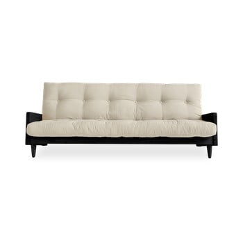 Canapea extensibilă karup design indie black/beige