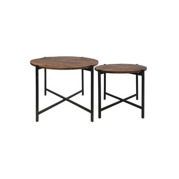 Set 2 mese cafea din lemn de mango hsm collection nordic