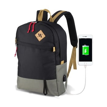 Rucsac cu port usb my valice freedom smart bag, gri-negru