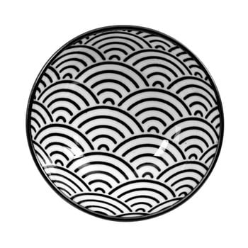 Farfurie Tokyo Design Studio Nippon Wave, ø 9,5 cm, alb-negru