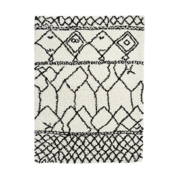 Černo-bílý koberec Think Rugs Scandi Berber, 160 x 220 cm