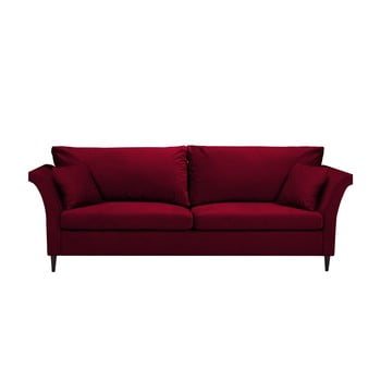 Canapea extensibilă cu 3 locuri și spațiu pentru depozitare mazzini sofas pivoine, roșu