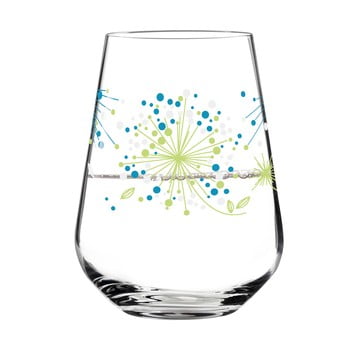 Pahar din sticlă cristalină Ritzenhoff Veronique Jacquart Green, 540 ml