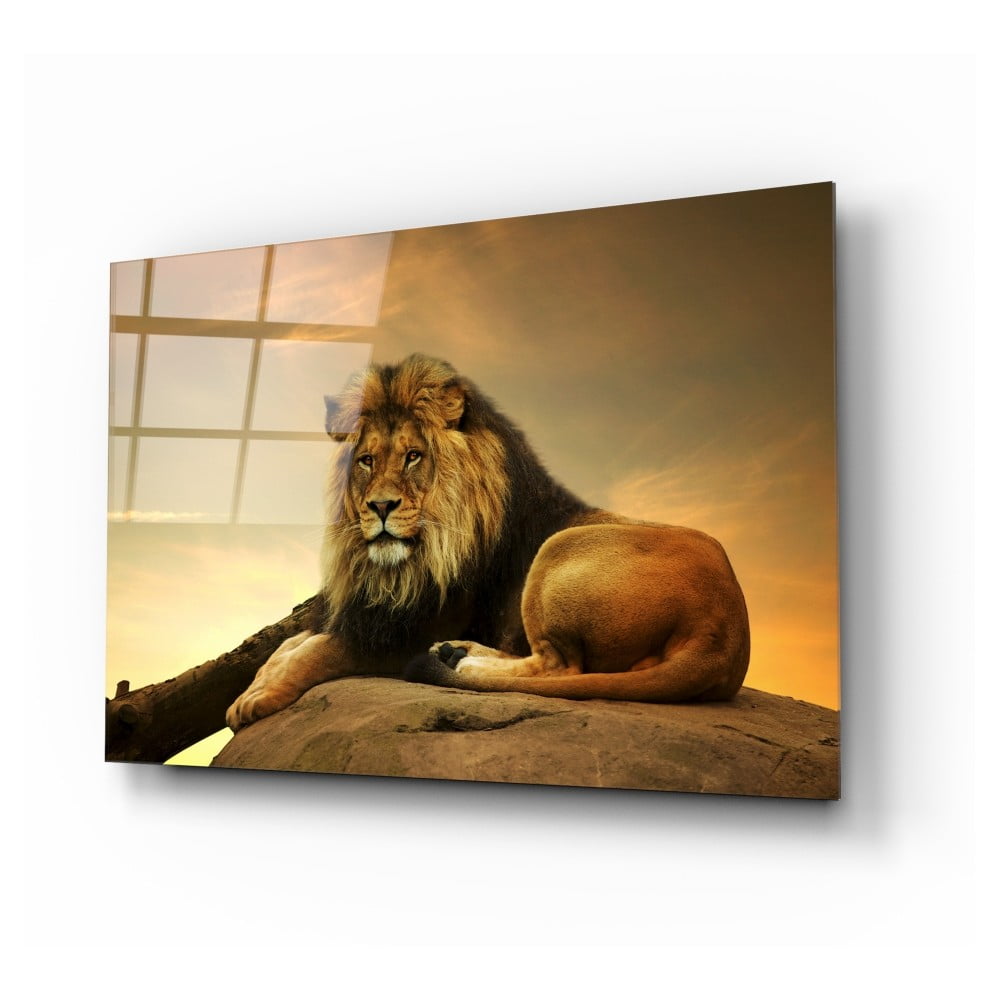 Skleněný obraz Insigne Lion, 110 x 70 cm