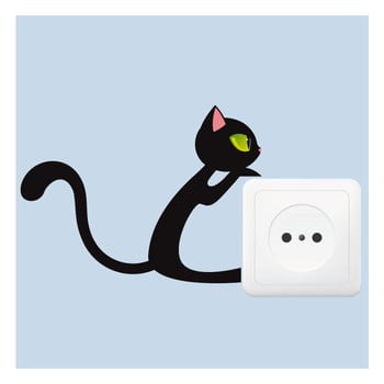 Autocolant fanastick black cat