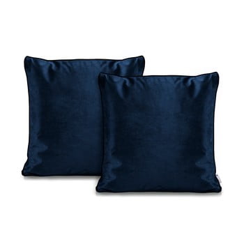 Set 2 fețe de pernă decoking rimavelvet dark blue, 45 x 45 cm, albastru închis