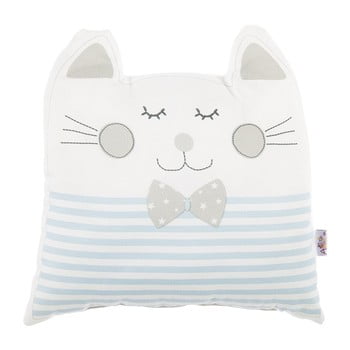 Pernă din amestec de bumbac pentru copii apolena pillow toy big cat, 29 x 29 cm, albastru