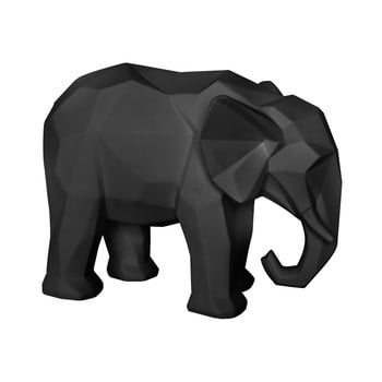 Statuetă pt living origami elephant, negru mat