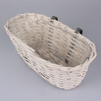 Coș oval / ghiveci de agățat, din răchită dakls, lungime 43 cm