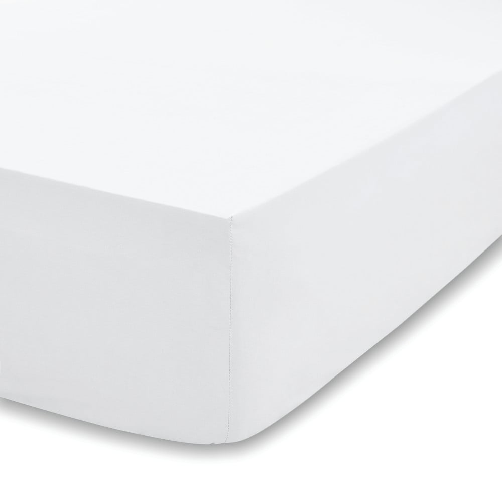 Bílé prostěradlo z organické bavlny Bianca Organic, 135 x 190 cm