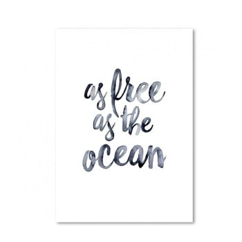 Poster Leo La Douce As Free As The Ocean, 29,7 x 42 cm