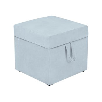 Taburet cu spațiu pentru depozitare kicoti cube, albastru pastel