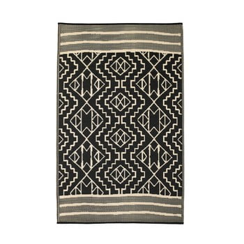Covor cu 2 fețe adecvat pentru exterior fab hab kilimanjaro black, 120 x 180 cm, negru
