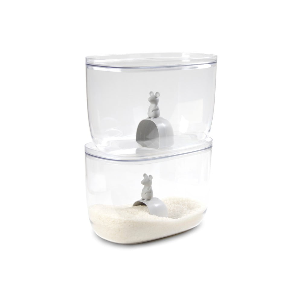 Set De 4 Boîtes à épices Lucky Mouse - Qualy - Pour Café, Sel, Assaisonnement