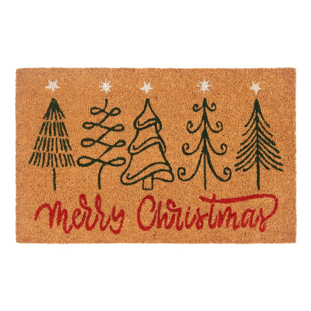 Rohožka s vánočním motivem z kokosového vlákna 40x70 cm Merry Christmas – Hanse Home