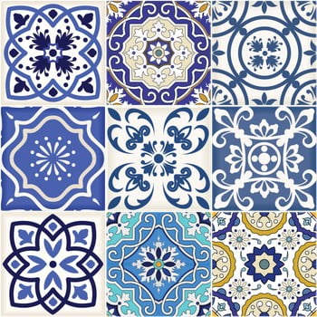 Set 9 autocolante ambiance calypso, 15 x 15 cm