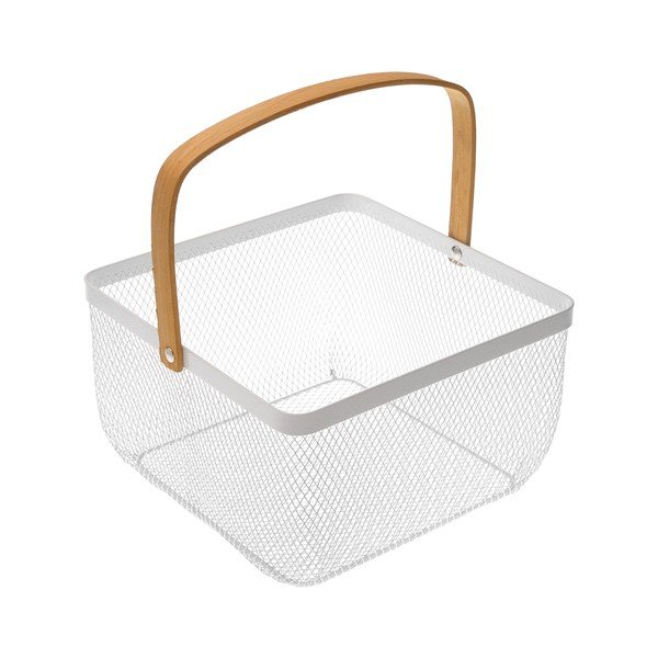 Bílý košík s uchem Versa Maroda