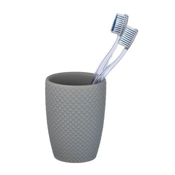 Suport din ceramică pentru periuțe wenko punto, gri