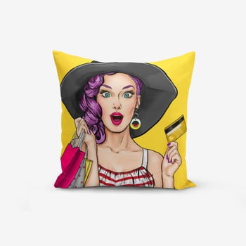 Față de pernă cu amestec din bumbac minimalist cushion covers pop art women, 45 x 45 cm