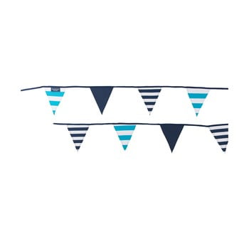 Șnur decorativ cu 15 stegulețe navigate bunting, lungime 5 m