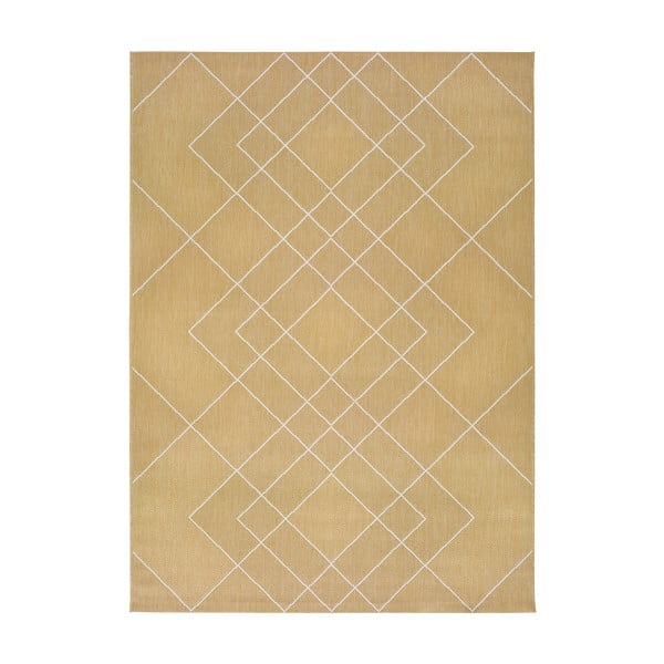 Žlutý venkovní koberec Universal Hibis Geo, 80 x 150 cm