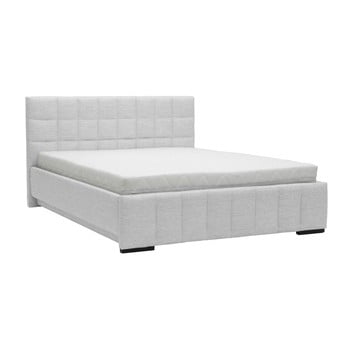 Pat dublu mazzini beds dream, 180 x 200 cm, gri deschis