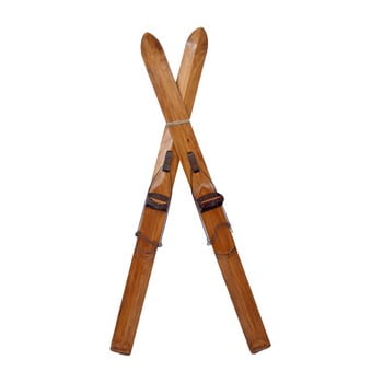 Decorațiune din lemn antic line ski ornament
